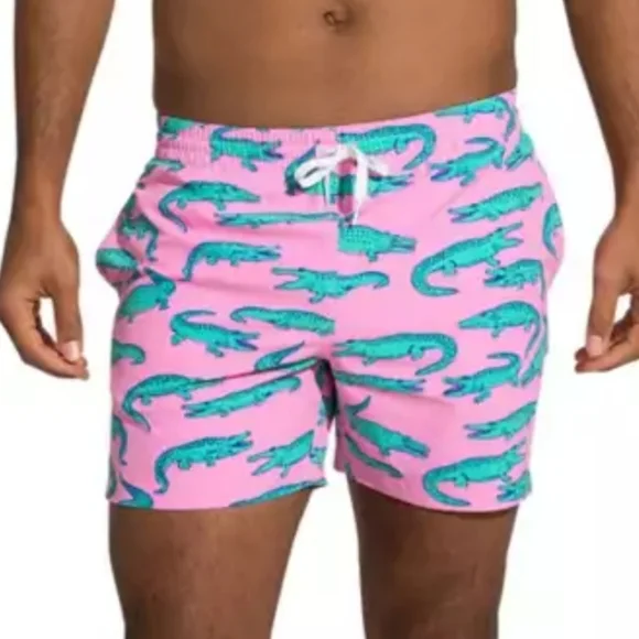 Chubbies Zipper Back Pocket Alligator Swim Trunks Size Large